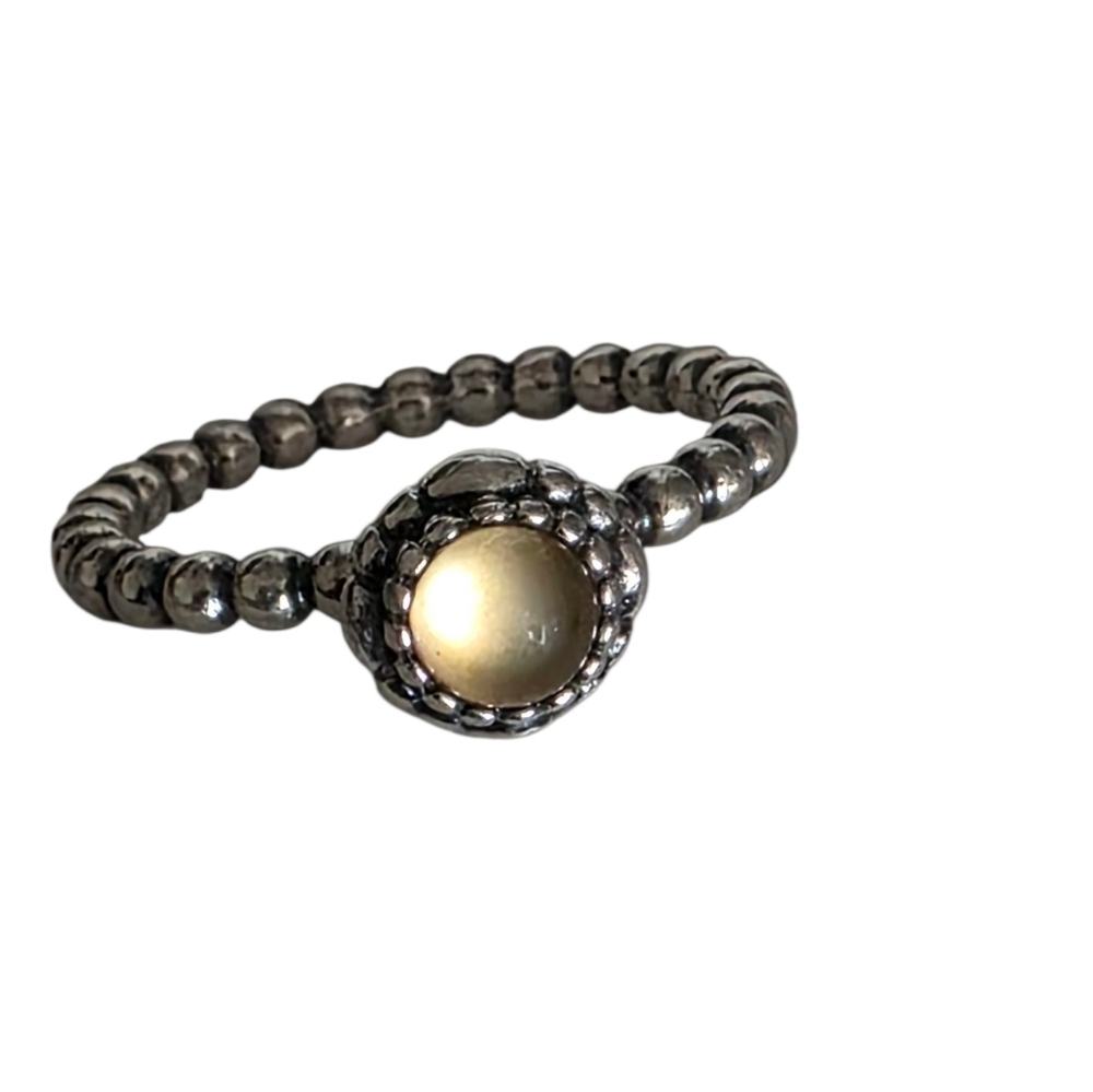 Pandora Birthday Blooms November Sterling Silver Citrine Ring 7.5 US (56 EUR) - Picture 3 of 14